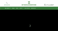 Desktop Screenshot of byggnadssmide.se